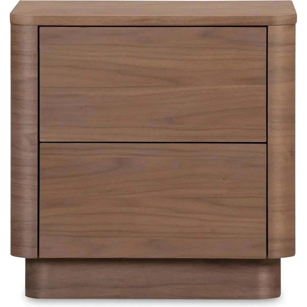 Round Off Wood Tall Nightstand - LOOMLAN - Moe's Home - Nightstands