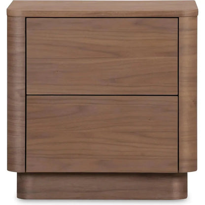 Round Off Wood Tall Nightstand - LOOMLAN - Moe's Home - Nightstands