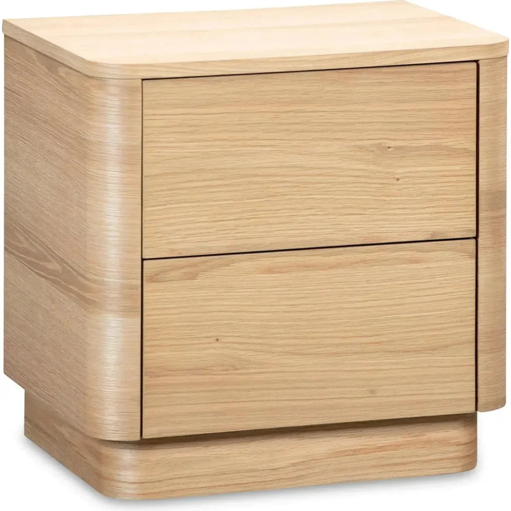 Round Off Wood Tall Nightstand - LOOMLAN - Moe's Home - Nightstands