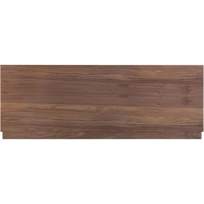 Round Off Wood Walnut Brown Bed - LOOMLAN - Moe's Home - Beds