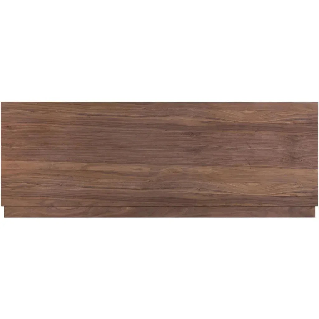 Round Off Wood Walnut Brown Bed - LOOMLAN - Moe's Home - Beds