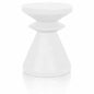 Round Pawn Accent Table Ivory Concrete - LOOMLAN - Essentials For Living - Outdoor Side Tables