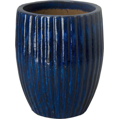 Round Ridge Ceramic Planter - LOOMLAN - Emissary - Planters