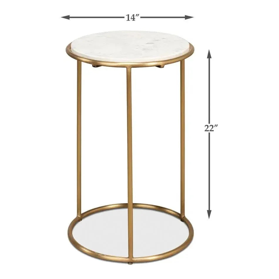 Round Side Table - LOOMLAN - Sarreid - Side Tables