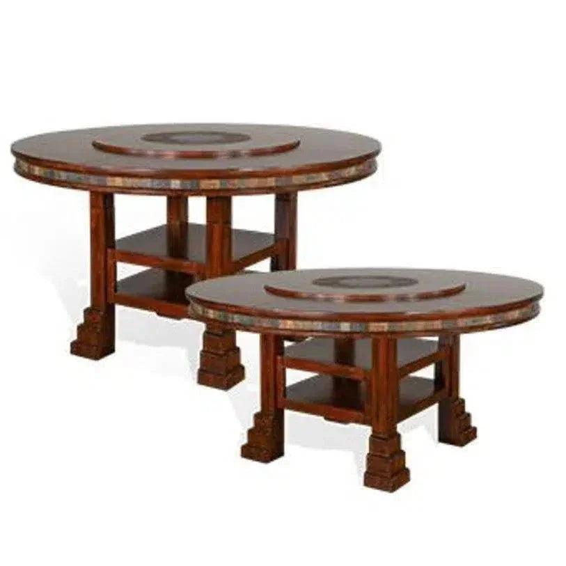 Round Table Counter Height Lazy Susan Dark - LOOMLAN - Sunny D - Counter Tables
