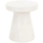 Round Tack Accent Table Ivory Concrete - LOOMLAN - Essentials For Living - Outdoor Side Tables