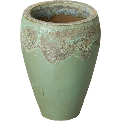 Round Textured Glaze Ceramic Planter - LOOMLAN - Emissary - Planters