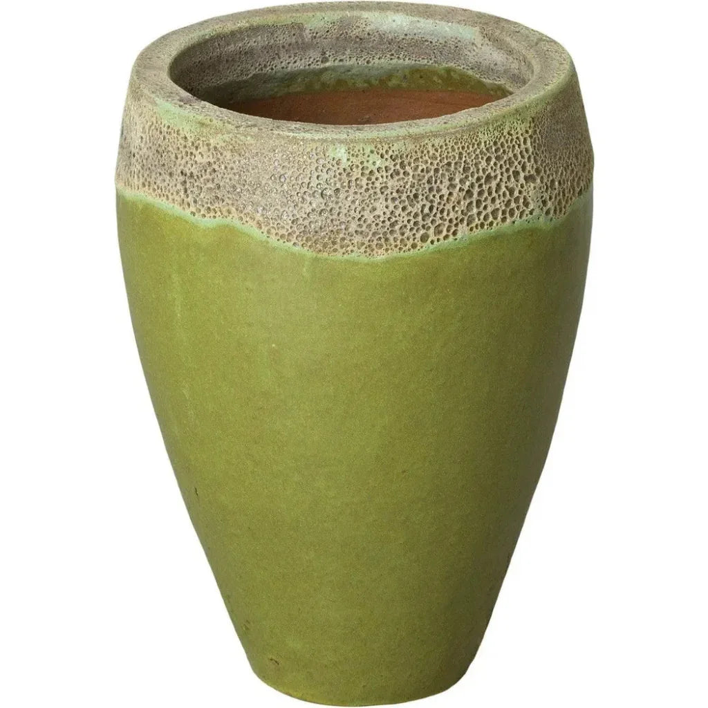 Round Textured Glaze Ceramic Planter - LOOMLAN - Emissary - Planters