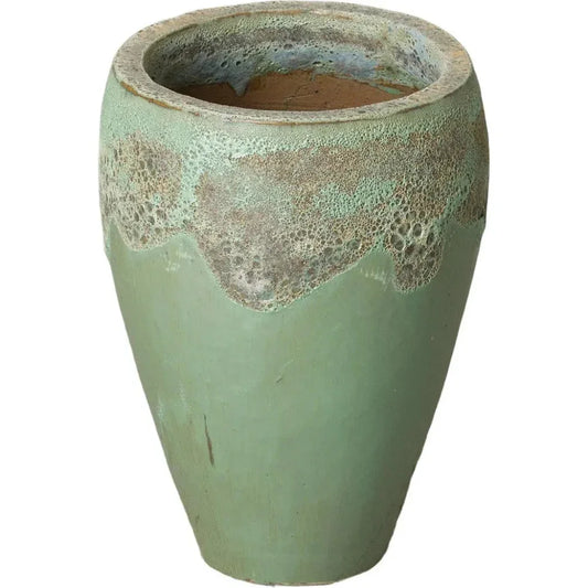 Round Textured Glaze Ceramic Planter - LOOMLAN - Emissary - Planters