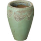 Round Textured Glaze Ceramic Planter - LOOMLAN - Emissary - Planters