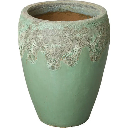 Round Textured Glaze Ceramic Planter - LOOMLAN - Emissary - Planters