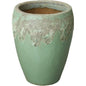 Round Textured Glaze Ceramic Planter - LOOMLAN - Emissary - Planters