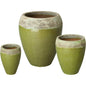 Round Textured Glaze Ceramic Planter - LOOMLAN - Emissary - Planters