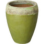 Round Textured Glaze Ceramic Planter - LOOMLAN - Emissary - Planters