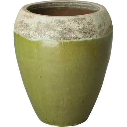 Round Textured Glaze Ceramic Planter - LOOMLAN - Emissary - Planters