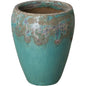 Round Textured Glaze Ceramic Planter - LOOMLAN - Emissary - Planters