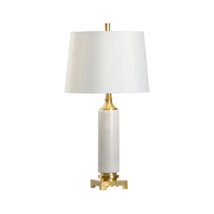 Round White Crosby Modern Marble Design Table Lamp - LOOMLAN - Chelsea House - Table Lamps