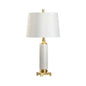 Round White Crosby Modern Marble Design Table Lamp - LOOMLAN - Chelsea House - Table Lamps