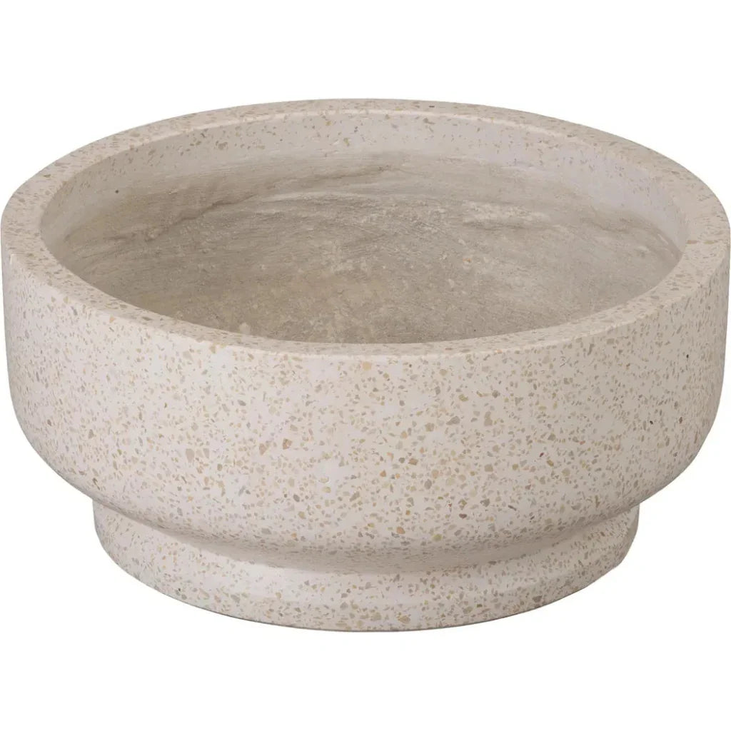 Round Yellow Terrazzo Bowl Planter - LOOMLAN - Planters