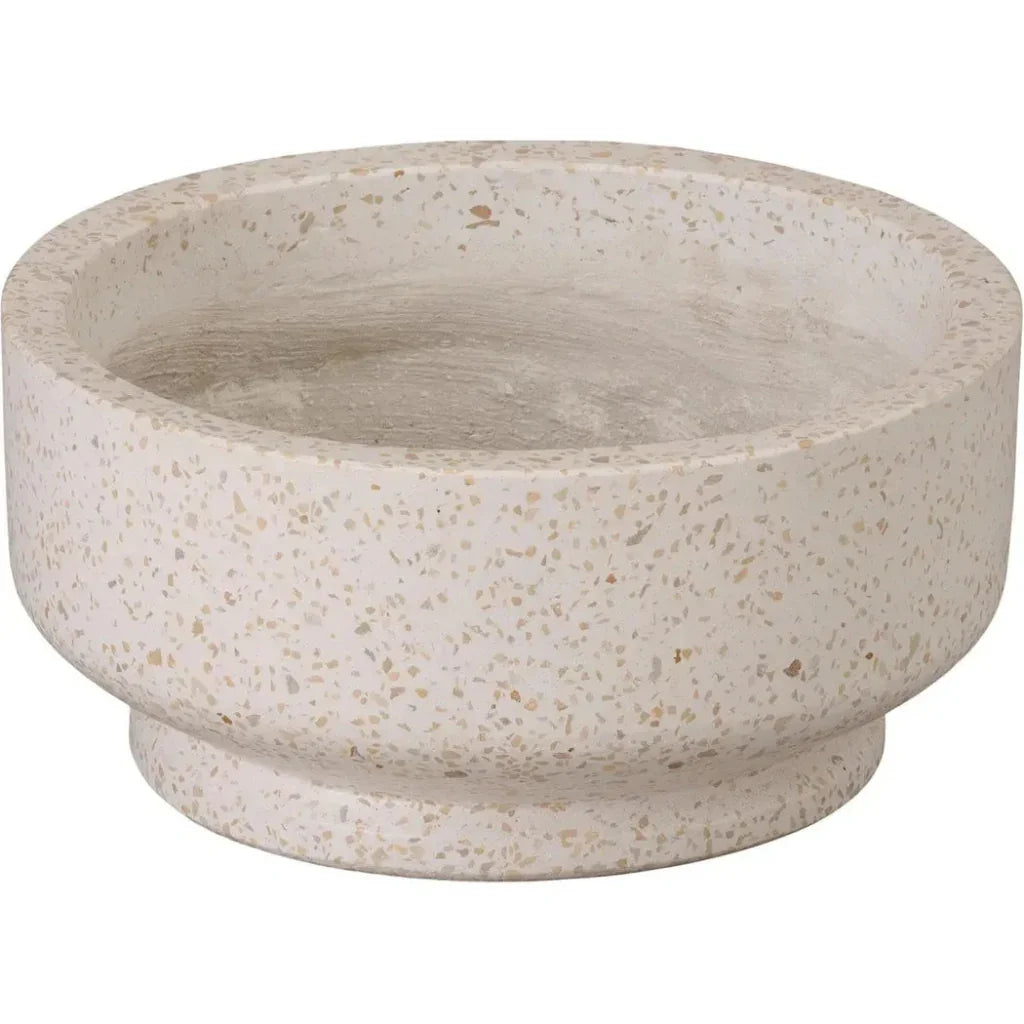 Round Yellow Terrazzo Bowl Planter - LOOMLAN - Planters