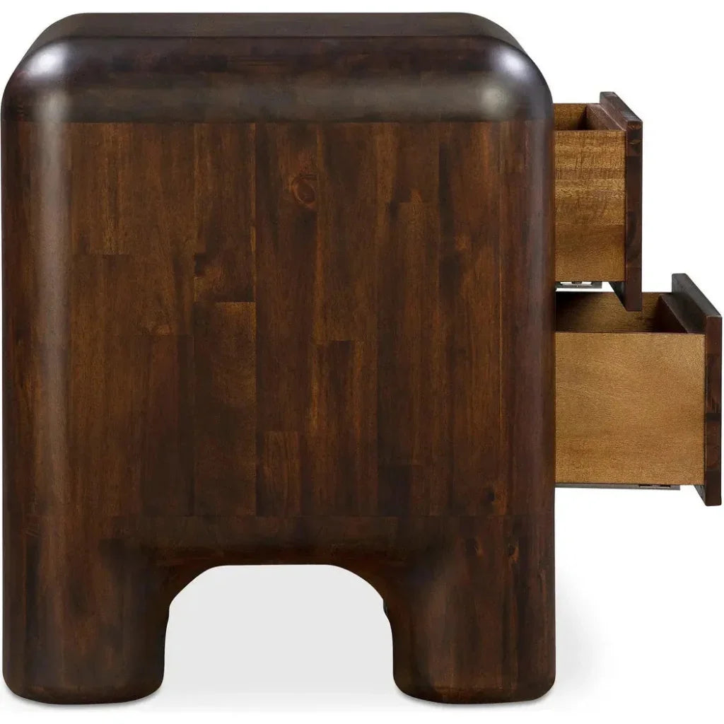 Rowan Nightstand Dark Brown - LOOMLAN - Moe's Home - Nightstands