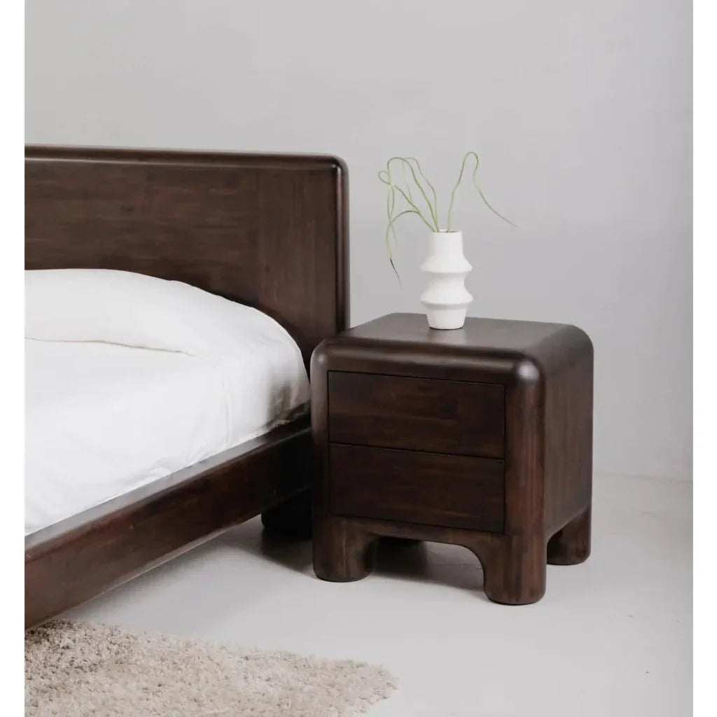 Rowan Nightstand Dark Brown - LOOMLAN - Moe's Home - Nightstands