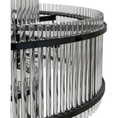 Rowan Steel and Glass Chandelier - LOOMLAN - Noir - Chandeliers