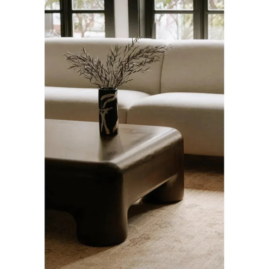 Rowan Wood Dark Brown Rectangular Coffee Table - LOOMLAN - Moe's Home - Coffee Tables