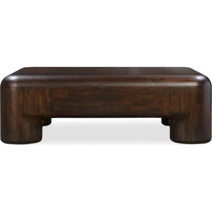 Rowan Wood Dark Brown Rectangular Coffee Table - LOOMLAN - Moe's Home - Coffee Tables