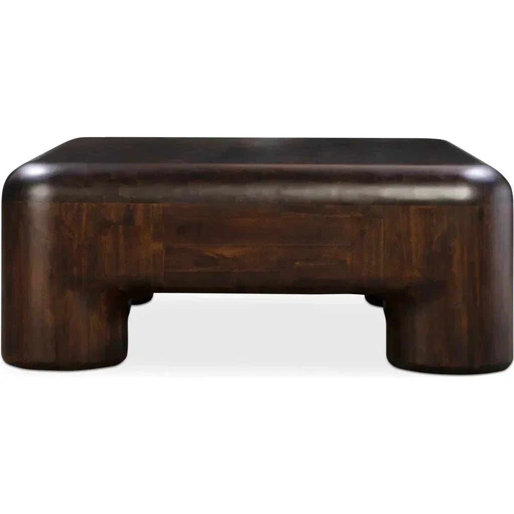 Rowan Wood Dark Brown Rectangular Coffee Table - LOOMLAN - Moe's Home - Coffee Tables