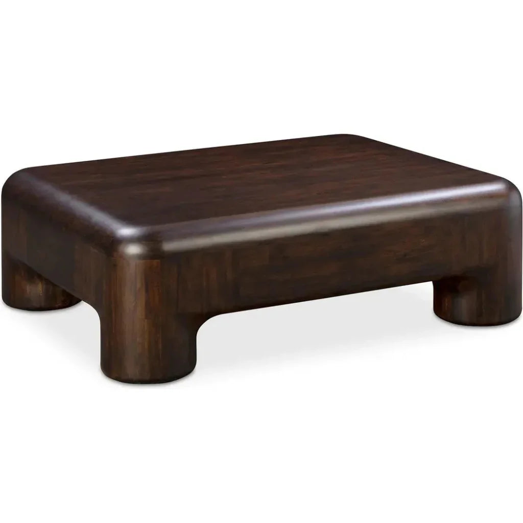 Rowan Wood Dark Brown Rectangular Coffee Table - LOOMLAN - Moe's Home - Coffee Tables