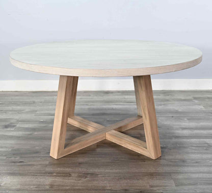 Rowan Wooden Round Dining Table-Dining Tables-Sunny D-LOOMLAN