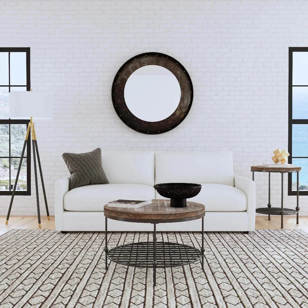 Rowe Metal Black Floor Lamp-Floor Lamps-Bassett Mirror-LOOMLAN