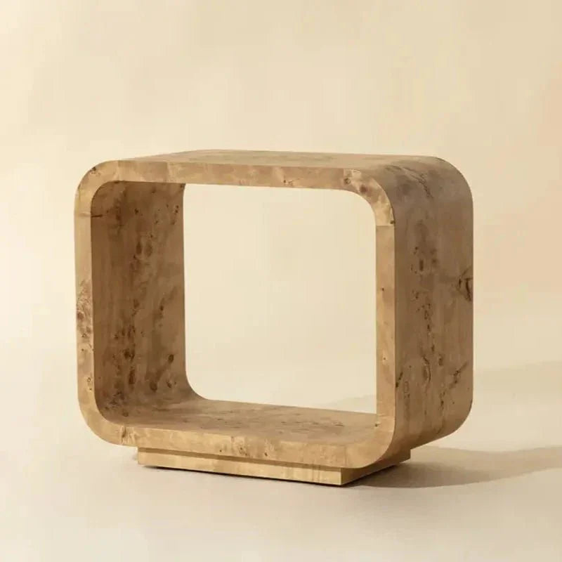 Rowena Wooden Brown Rectangular End Table - LOOMLAN - SUNPAN - Side Tables