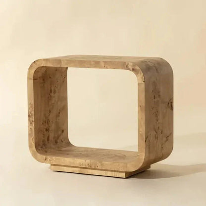 Rowena Wooden Brown Rectangular End Table - LOOMLAN - SUNPAN - Side Tables