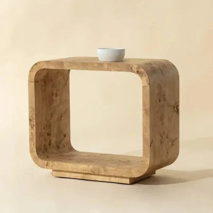 Rowena Wooden Brown Rectangular End Table - LOOMLAN - SUNPAN - Side Tables