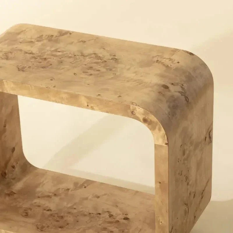 Rowena Wooden Brown Rectangular End Table - LOOMLAN - SUNPAN - Side Tables