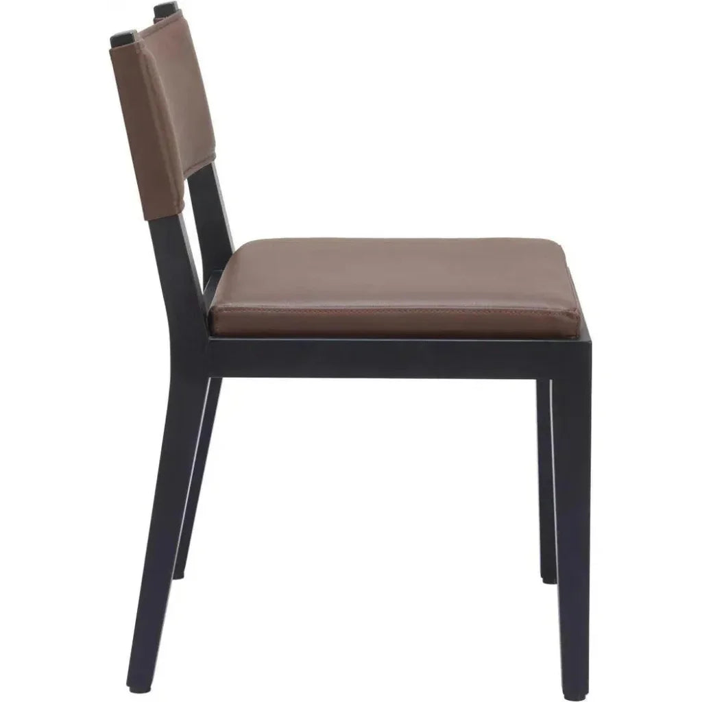 Roxas Wood Brown Armless Dining Chair 2PC - LOOMLAN - Zuo Modern - Dining Chairs