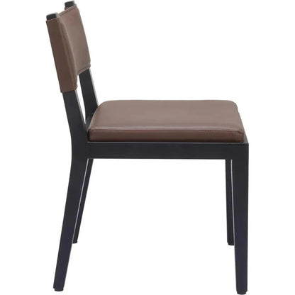 Roxas Wood Brown Armless Dining Chair 2PC - LOOMLAN - Zuo Modern - Dining Chairs