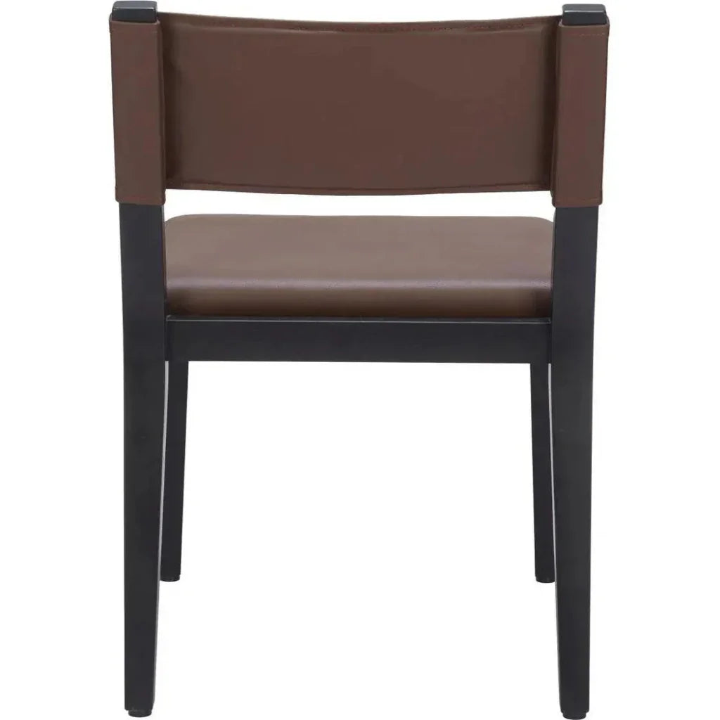 Roxas Wood Brown Armless Dining Chair 2PC - LOOMLAN - Zuo Modern - Dining Chairs
