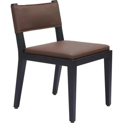 Roxas Wood Brown Armless Dining Chair 2PC - LOOMLAN - Zuo Modern - Dining Chairs