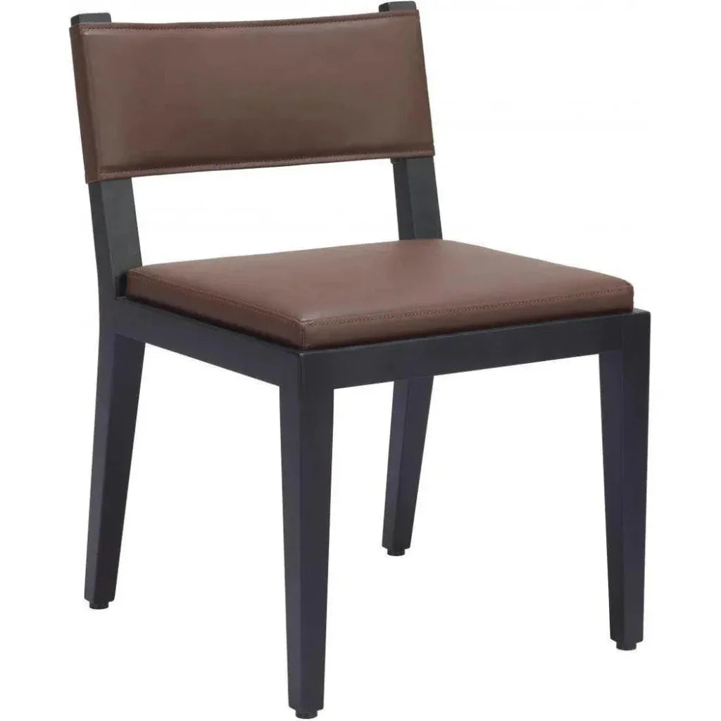 Roxas Wood Brown Armless Dining Chair 2PC - LOOMLAN - Zuo Modern - Dining Chairs