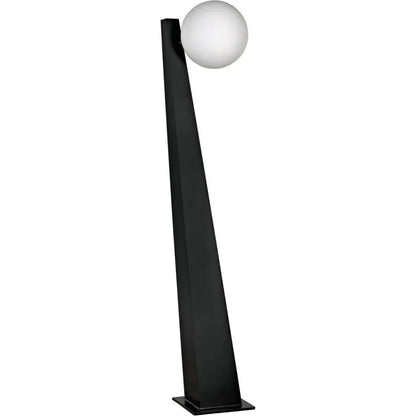Roy Floor Lamp, Black Metal-Floor Lamps-Noir-LOOMLAN