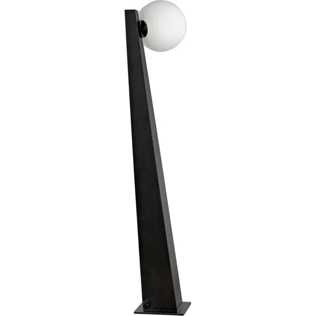 Roy Floor Lamp, Black Metal-Floor Lamps-Noir-LOOMLAN