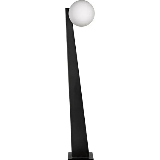 Roy Floor Lamp, Black Metal-Floor Lamps-Noir-LOOMLAN