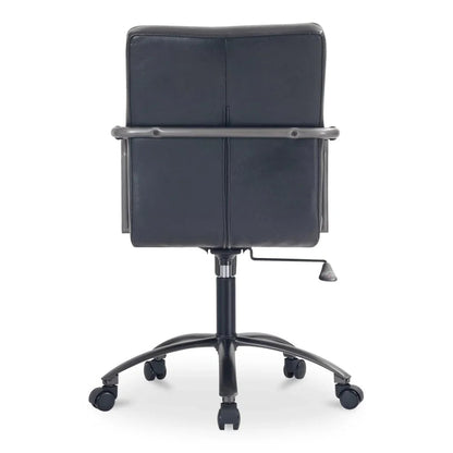 Roy Leather Swivel Office Chair-Office Chairs-Moe's Home-LOOMLAN