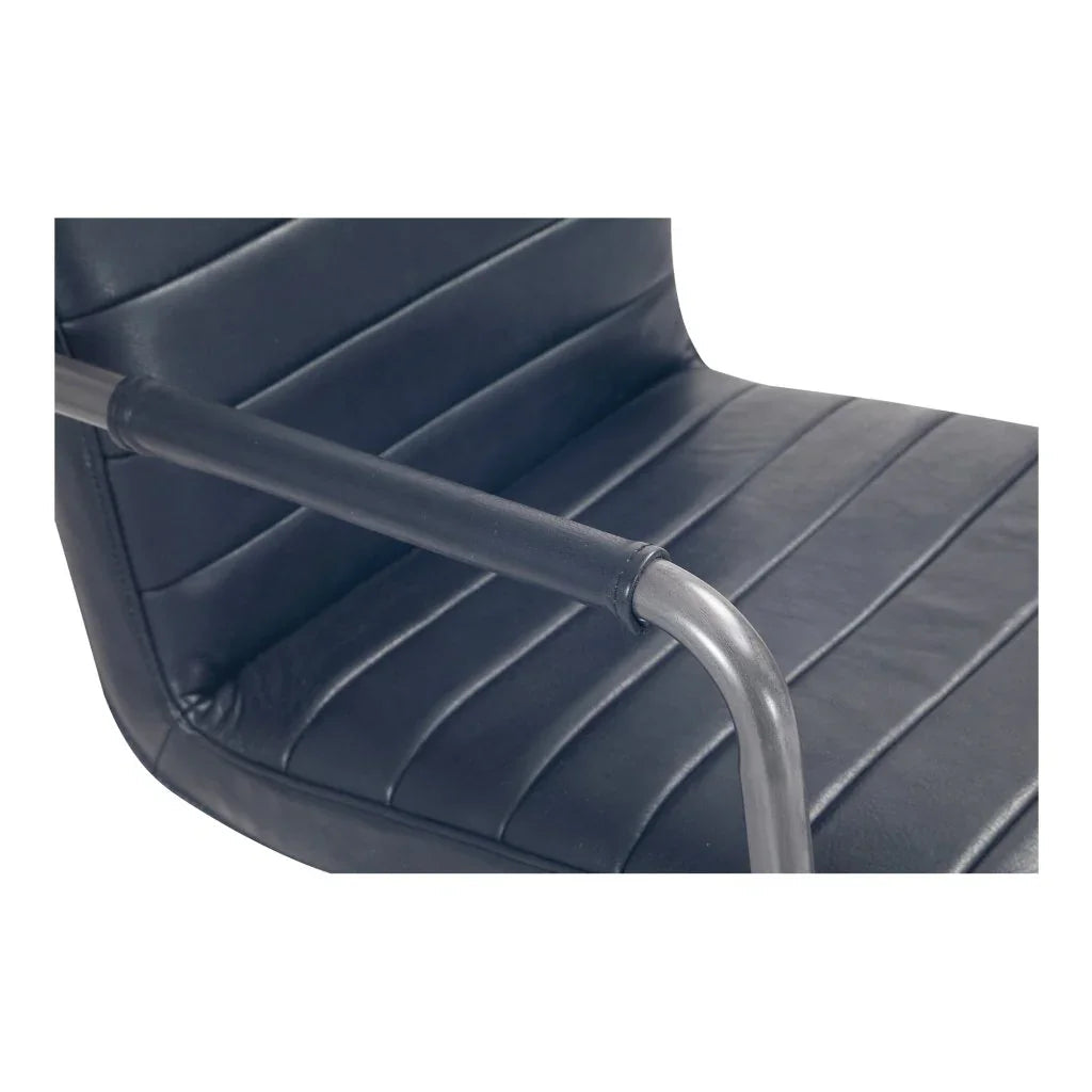 Roy Leather Swivel Office Chair-Office Chairs-Moe's Home-LOOMLAN