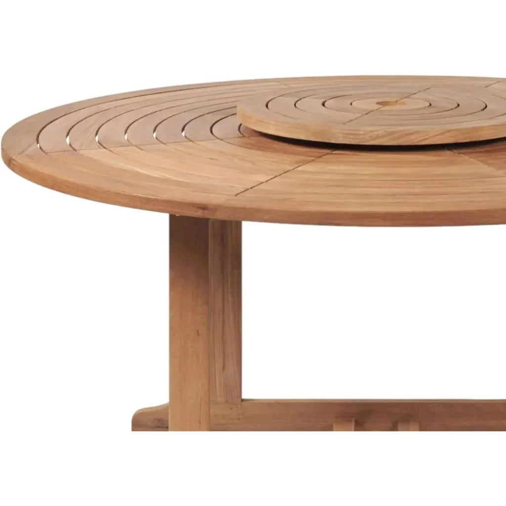Royal 59-inch Round Outdoor Dining Table-Outdoor Dining Tables-HiTeak-LOOMLAN