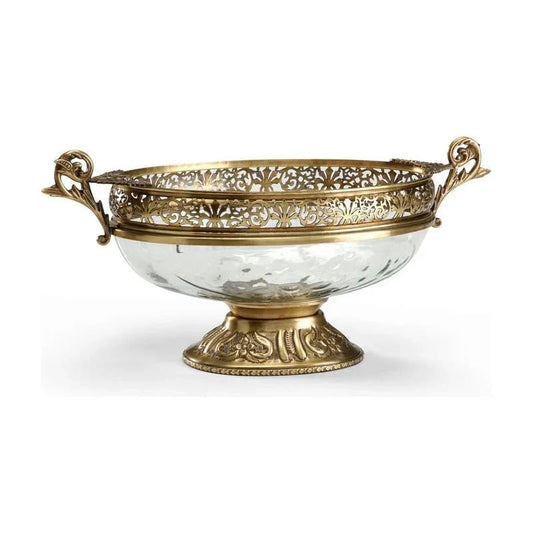 Royal Styled Glass Centerpiece Bowl - LOOMLAN - Wildwood - Boxes & Bowls