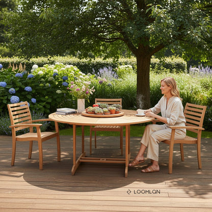 Royal Teak Outdoor Stacking Armchair 4PC